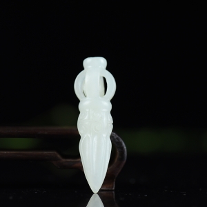 山料和田白玉金刚杵吊坠