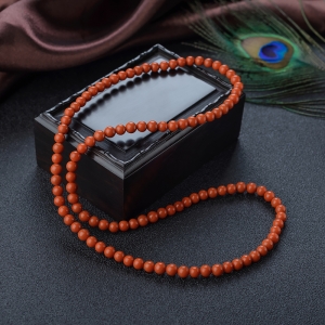 5mm柿子红南红108佛珠