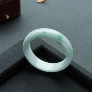 59.5mm糯种飘翠翡翠平安镯