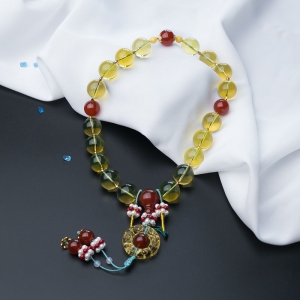 14.5mm墨西哥蓝珀十八子手持