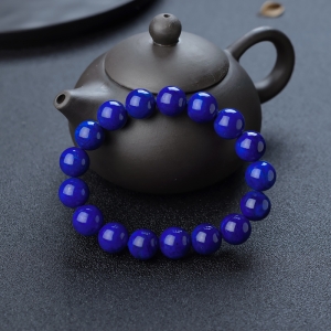 11.5mm天蓝色青金石单圈手串