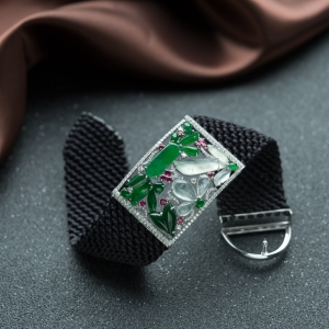 18K糯冰种翡翠手链