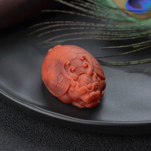 柿子红南红玄武吊坠