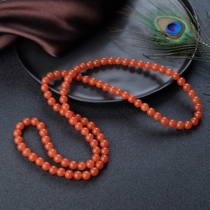 8mm樱桃红南红108佛珠