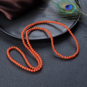 4.5mm樱桃红南红多圈手串