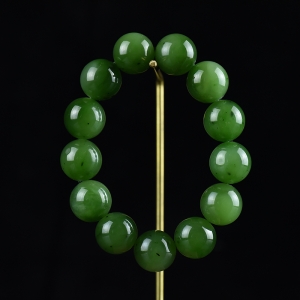 17mm山料和田碧玉单圈手串