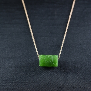 山料和田碧玉路路通吊坠