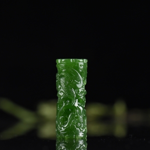 山料和田碧玉喜上眉梢吊坠