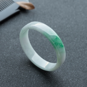 49mm糯种飘翠翡翠方镯