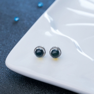 18K多米蓝珀耳钉