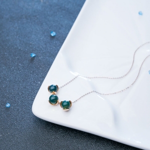 18K多米蓝珀项链