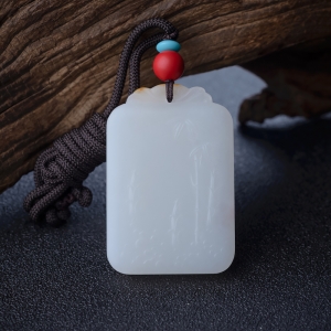 山料和田白玉节节高升吊坠