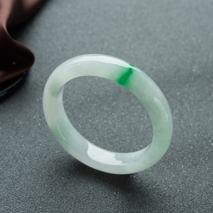 52mm糯冰种飘翠翡翠平安镯