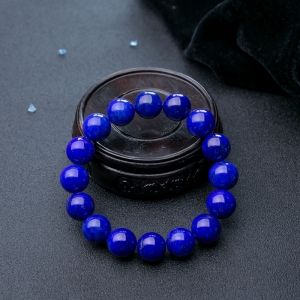 13.5mm天蓝色青金石单圈手串