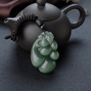 山料和田碧玉福禄吊坠