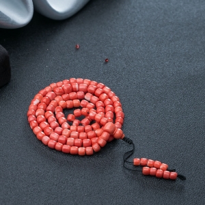 MOMO珊瑚桶珠108佛珠