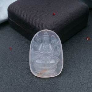 冻料南红千手观音吊坠