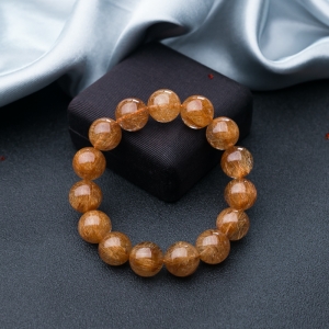 15mm铜发晶单圈手串