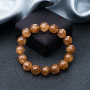 13mm铜发晶单圈手串