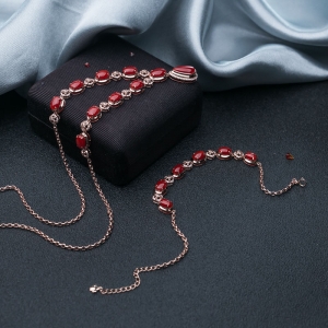 18K阿卡珊瑚套装