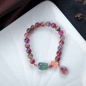 7mm西瓜碧玺单圈手串