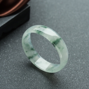 49mm糯冰种飘花翡翠平安镯