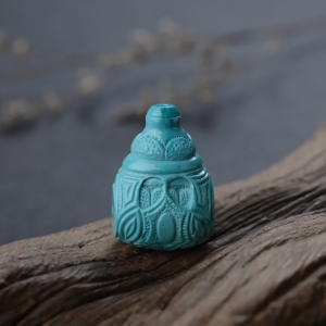 高瓷铁线蓝绿绿松石三通