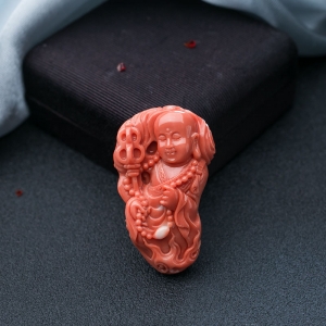 MOMO珊瑚地藏王吊坠