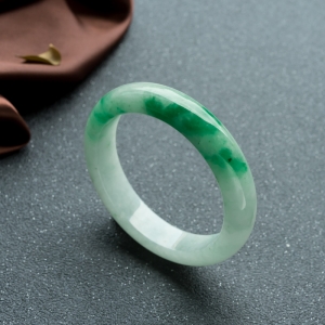 56mm糯冰种飘翠翡翠平安镯