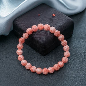 深水珊瑚莲花珠单圈手串