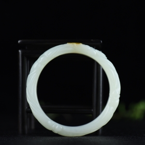 58.5mm山料和田白玉如意手镯