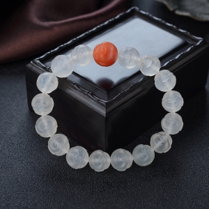 冻料南红佛头单圈手串