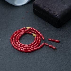 沙丁珊瑚随形多圈手串