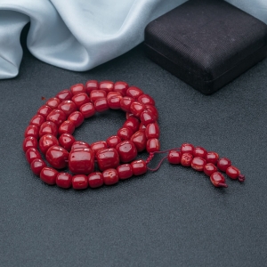 阿卡珊瑚桶珠塔链