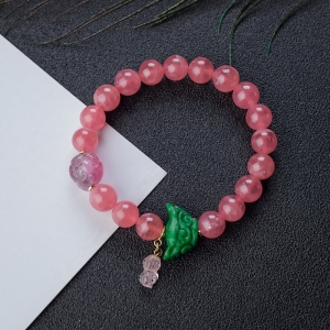 8.5mm红纹石单圈手串