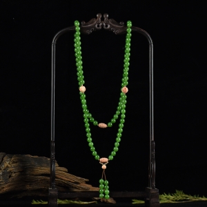 7.5mm山料和田碧玉多圈手串