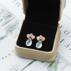 18K冰种翡翠耳坠