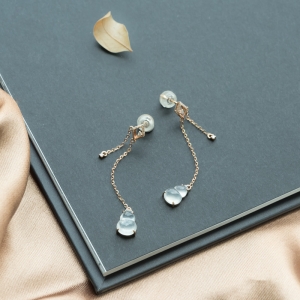 18K冰种翡翠福禄耳坠