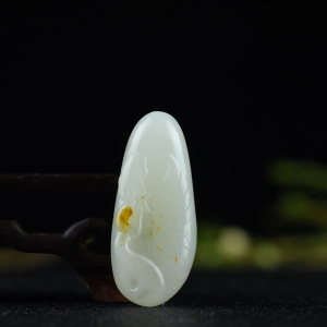 籽料和田白玉天鹅吊坠