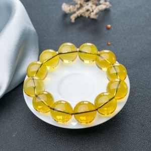 19mm墨西哥蓝珀单圈手串