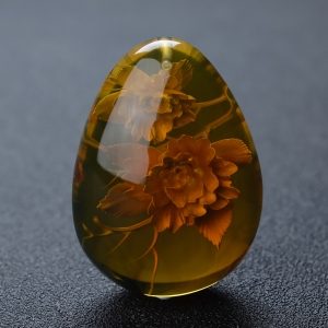 墨西哥蓝珀繁花似锦吊坠