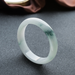 57.5mm糯种飘花翡翠平安镯