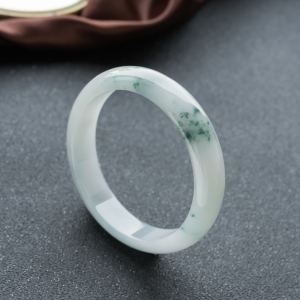 57.5mm糯种飘花翡翠平安镯