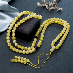 8.5mm白花蜜蜡108佛珠