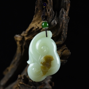 山料和田糖玉玉如意吊坠
