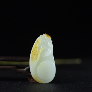 籽料和田白玉普度众生吊坠