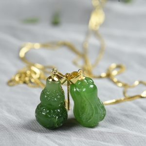 山料和田碧玉吊坠（二件）