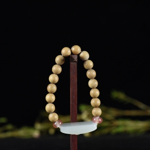 山料和田白玉幽莲单圈手串