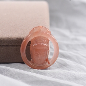 冰飘南红观音吊坠