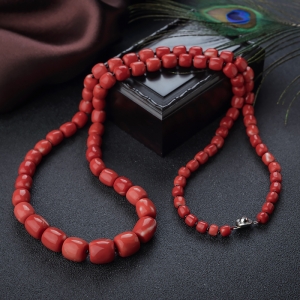 MOMO珊瑚桶珠塔链